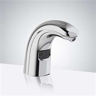 Verona Shiny Chrome Deck Mount Commercial Sensor Soap Dispenser