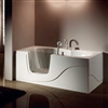 BathSelect Cairo Acrylic Freestanding Walk-in Glass Door Tub