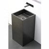 BathSelect Cube Shaped Solid Brass Freestanding Pedestal Bathroom Sink In Dark Oil Rubbed Bronze Finish