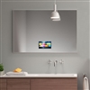 BathSelect Wall Mount Rectangular Frameless Smart Television Mirror With Touchscreen LCD