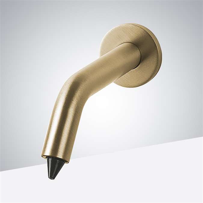 Lano Contemporary Style Wall Mount Brushed Gold Finish Commercial Motion Sensor Soap Dispenser