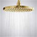 For Luxury Suite Naples Round Stainless Steel Wall Mount Rainfall Shower Head In Brushed Gold Finish