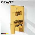 Bravat 2-Way Concealed Wall Mount Shower Valve Mixer In Gold Finish