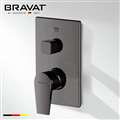 Bravat 2-Way Concealed Wall Mount Shower Valve Mixer In Dark Oil Rubbed Bronze Finish