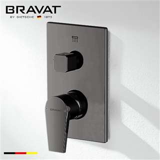 Bravat 2-Way Concealed Wall Mount Shower Valve Mixer In Dark Oil Rubbed Bronze Finish