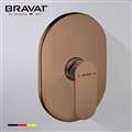 Bravat Single Handle Wall Mount Shower Valve Mixer In Light Oil Rubbed Bronze Finish