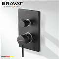 Bravat Solid Brass Dark Oil Rubbed Bronze 2-Way Shower Mixer Control Valve