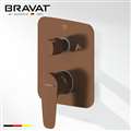 Bravat Square Shower 2-Way Mixer Control Valve In Light Oil Rubbed Bronze Finish