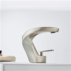 Venice Contemporary Design Bathroom Sink Faucet Brushed Nickel Finish