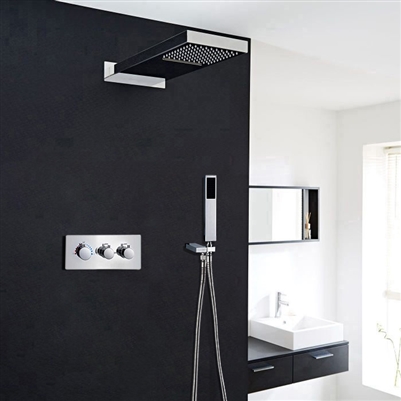 Châtau Contemporary Shower Set Stainless with Concealed Wall Mounted Mixer