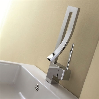 Hotel Designed Plato Chrome Finish Single Handle Brass Faucet