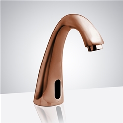 For Luxury Suite Rose Gold Solid Brass Deck Mount Commercial Automatic Sensor Faucet