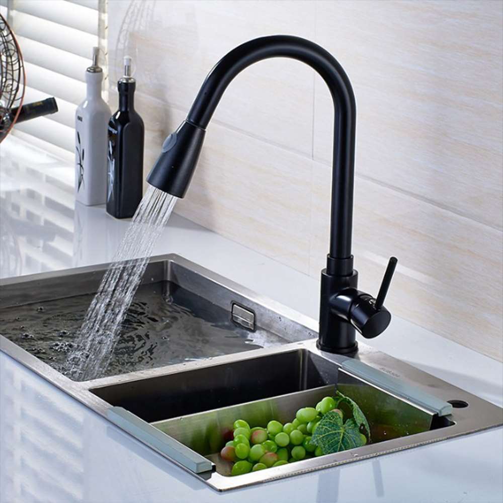 Kitchen Faucets Big Sale choose from over 400 styles/finishes/functions.  Parma Kitchen Sink Faucet Deck Mount Single Lever Dark Oil Rubbed Bronze  Finish With Pull Out Sprayer Online