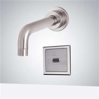 Fontana Commercial Wall Mount Brushed Nickel Automatic Motion Sensor Faucet