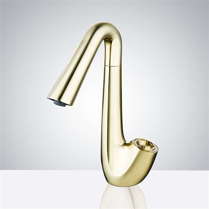 Contemporary touchless bathroom faucets Gold Sensor Faucet Brass