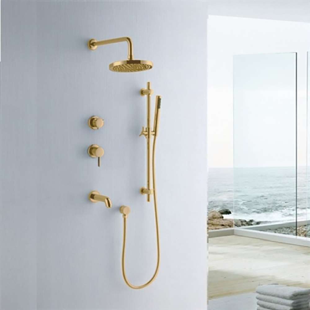 Buy Fabeno Gold Shower Set At BathSelect. Lowest Price Guaranteed ||  Gotonovo Shower Set