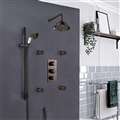 Light Oil Rubbed Bronze Lima-Thermostatic-Shower-System with concealed mixer