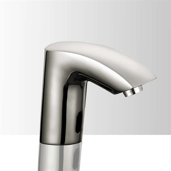 Contemporary touchless bathroom faucets brushed nickel