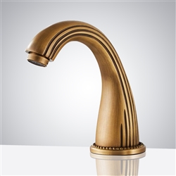 Bathselect Venice Hospitality Antique Gold Finish Brass Commercial Touchless Motion Sensor Faucet
