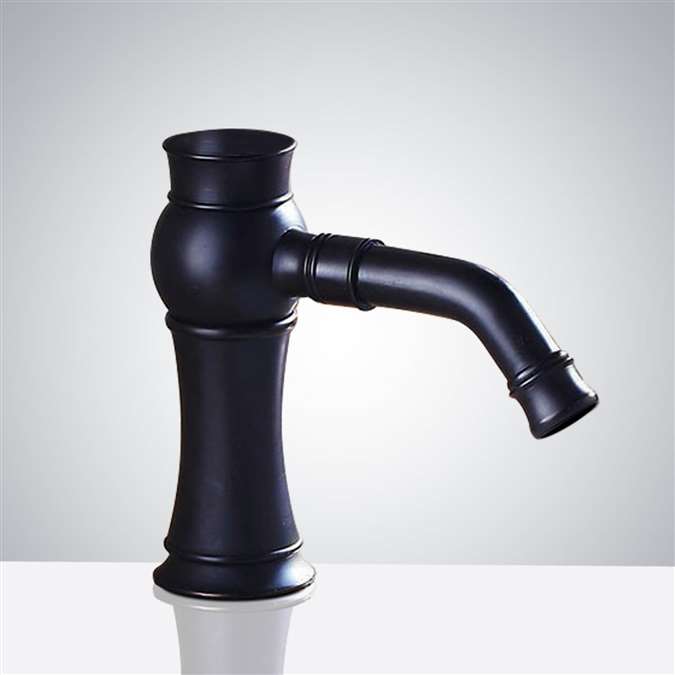 Contemporary touchless bathroom faucets Matte Black Sensor Faucet Brass