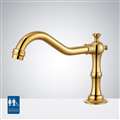 BathSelect Gold Antique Style Commercial Touchless Automatic Sensor Faucet