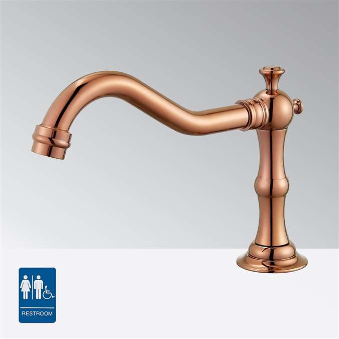 BathSelect Rose Gold Commercial Touchless Automatic Sensor Faucet