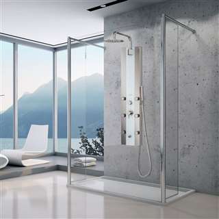 6-Jet Shower System in White Glass