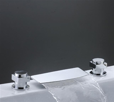 waterfall bath faucet Vience Double Handle Chrome Waterfall Mixer Brass