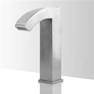 Contemporary touchless bathroom faucets brushed nickel