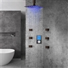Hotel Lano Multi Color LED Rain Shower Head With Digital Mixer And 360° Adjustable Body Jets