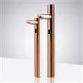 BathSelect Tall Rose Gold Dual Commercial Automatic Sensor Faucet And Soap Dispenser