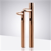 BathSelect Hospitality Tall Rose Gold Dual Commercial Automatic Sensor Faucet And Soap Dispenser