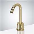 BathSelect Goose Neck Shiny Gold Finish Automatic Commercial Sensor Faucet