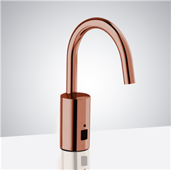 For Luxury Suite Geneva Commercial Hands Free Rose Gold Deck Mount Sensor Faucet