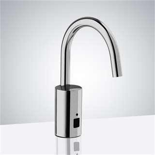 BathSelect Deck Mount High Quality Commercial Hands Free Sensor Faucet in Chrome