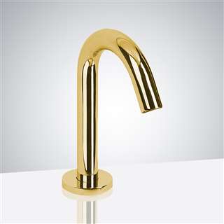 BathSelect Shiny Gold Finish Goose Neck Automatic Commercial Sensor Faucet Sale