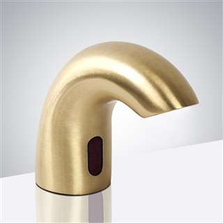 BathSelect Deck Mount Commercial Sensor Faucet in Brushed Gold Finish