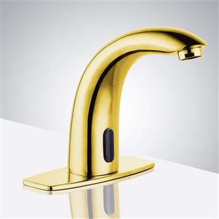 Gold Plated Contemporary touchless bathroom faucets