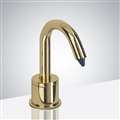 Naples 2 Inch High Goose Neck Shiny Gold Finish Commercial Motion Sensor Soap Dispenser