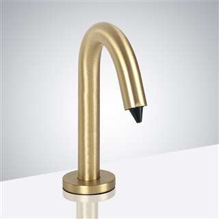 Wella Goose Neck Brushed Gold Finish Commercial Motion Sensor Soap Dispenser