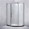 Freestanding Complete Sliding Door Bath Shower Enclosure With Chrome Polished Frame