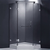 Frame-less Open Component Shower Enclosure With Hinges And Designer Handles