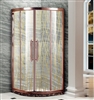 Contemporary Style Designer Glass With Bronze Finish Frame Luxury Bath Shower Enclosure