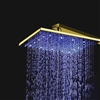 Gold Plated shower head multicolor led