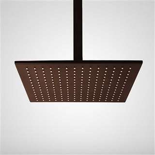 Hotel BathSelect 16" Light Oil Rubbed Bronze Square Color Changing LED Rain Shower Head