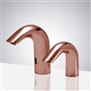 Hotel Commercial Rose Gold Automatic Temperature Control Thermostatic Sensor Faucet with Soap Dispenser