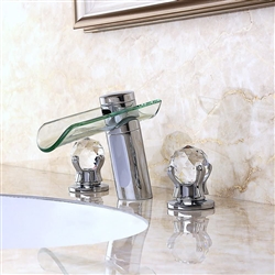 BathSelect Hotel Chrome Finish Bathroom Sink Mixer Tap with Crystal Handles