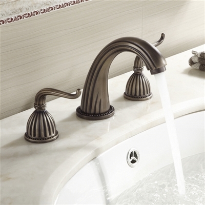 Hotel Designed Venice Dual Handle Brass Antique Faucet