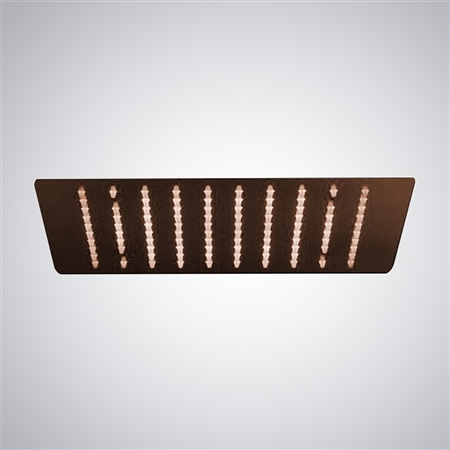 Hotel 32" Recessed Stainless Steel Color Changing LED Rain Shower Head Light Oil Rubbed Bronze