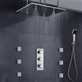 Juno 24"Rain Shower Head Thermostatic Shower Valve Set